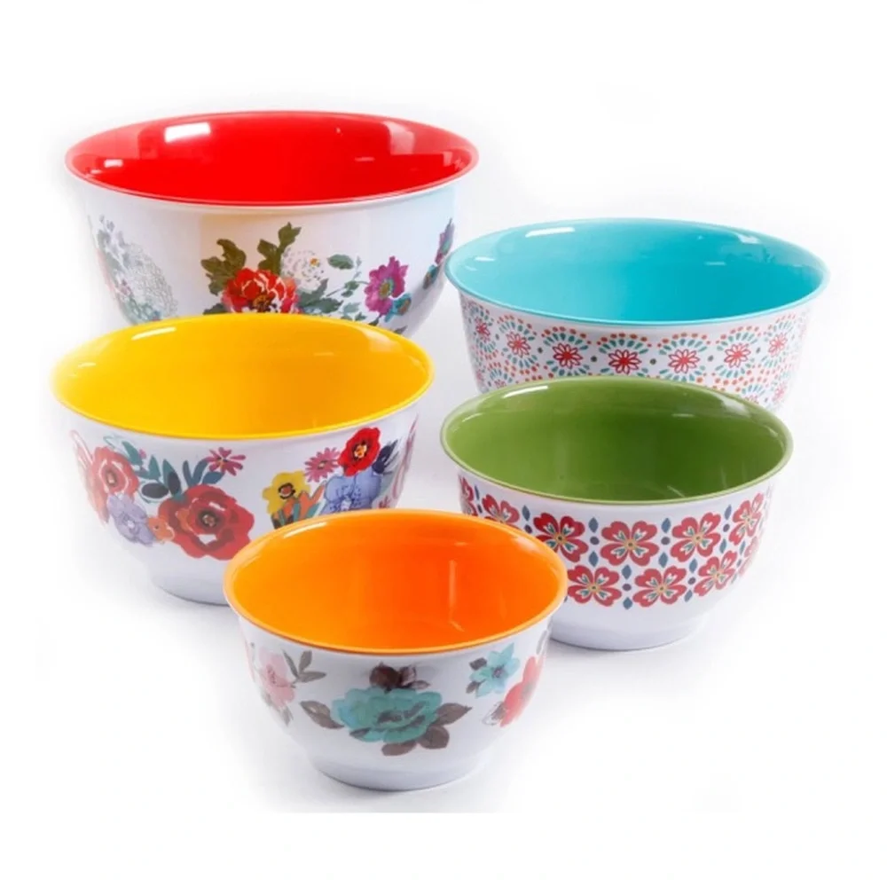 The Pioneer Woman Country Garden Melamine Mixing Bowl Set, 10-Piece Set NEW